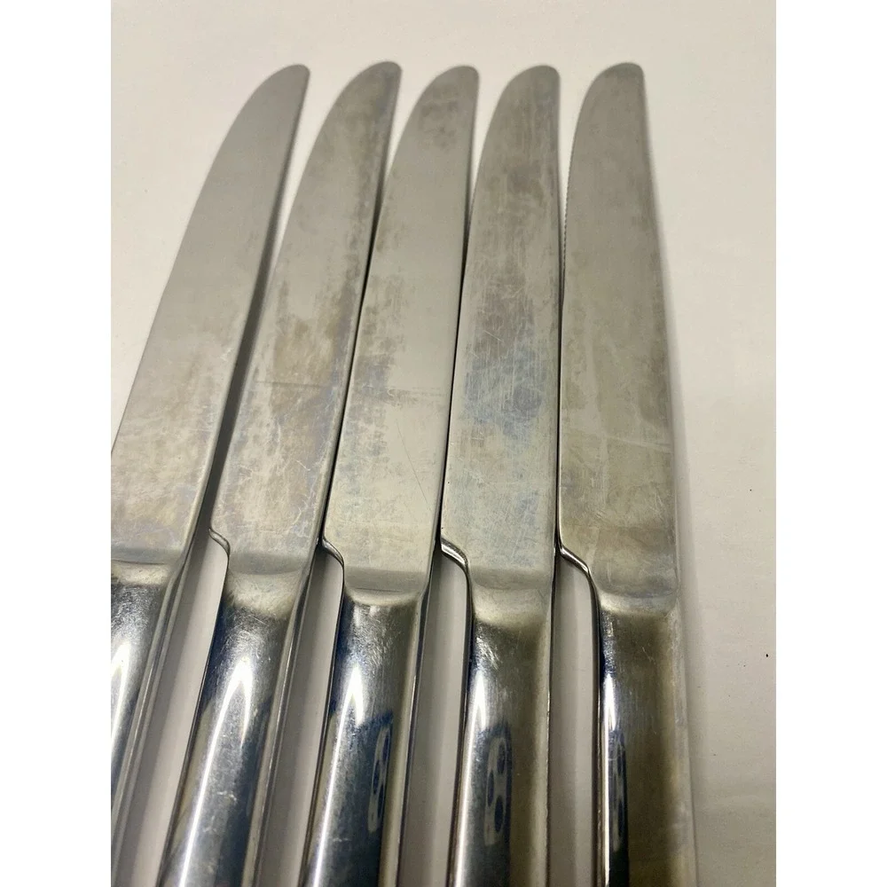 Reed & Barton Gatehouse Stainless Dinner Knives Knife Replacements Lot Of 5